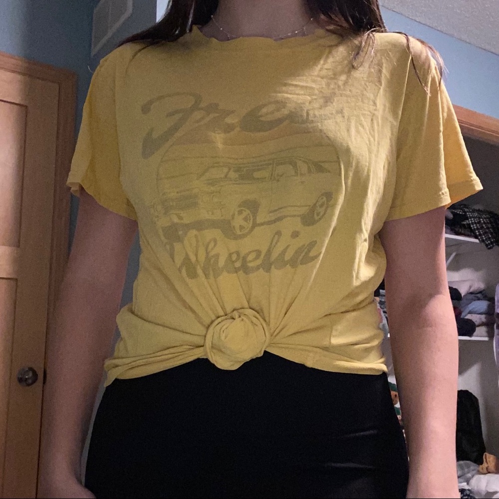 Yellow graphic tee